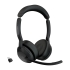 Jabra Evolve2 55 Full-Size Headband Headset - BlackANC, Bluetooth 5.2 30 m range, USB Type-C receiver, Microsoft Teams certified, 28mm drivers, 18h battery (ANC off), 4-mic folding boom
